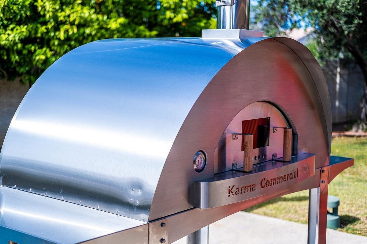 WPPO Pizza Ovens WPPO Karma 55-Inch Stainless Steel Commercial Wood Fired Pizza Oven / WKK-04COM