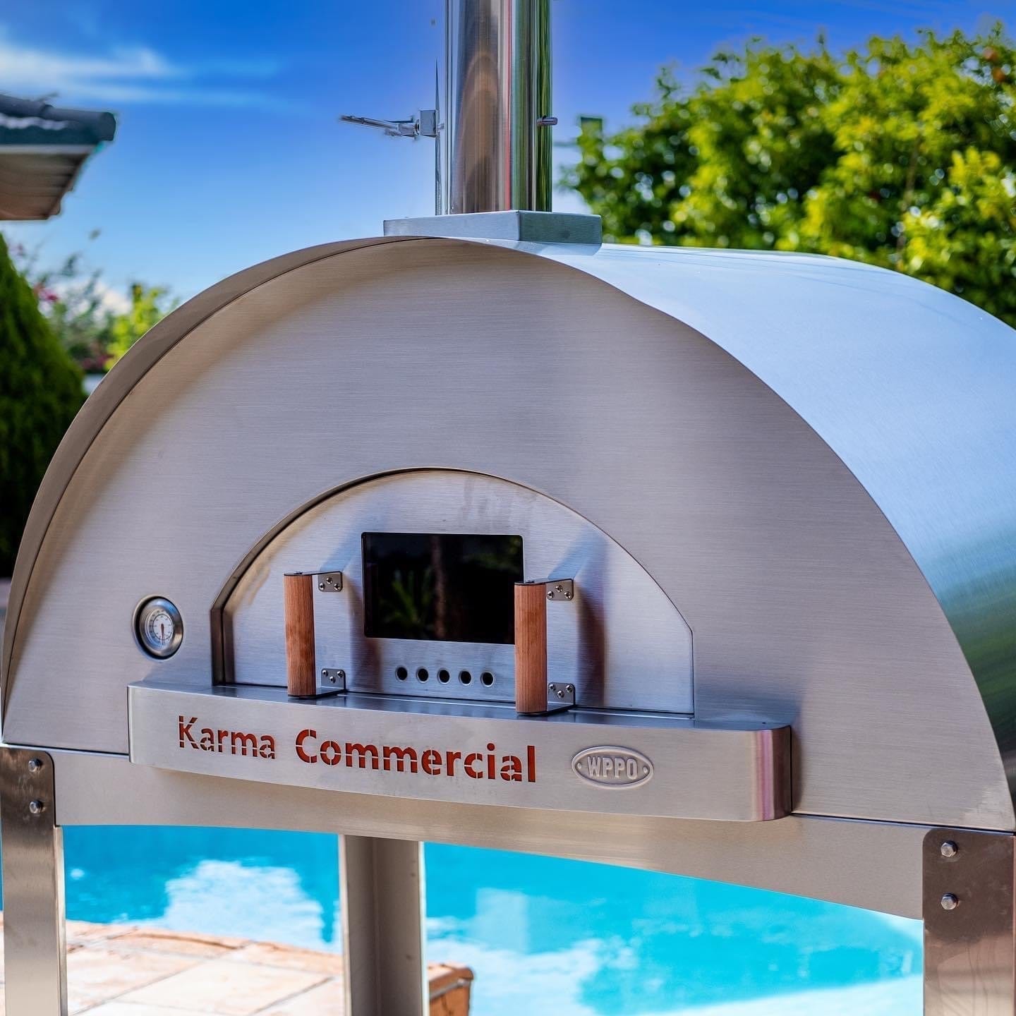 WPPO Pizza Ovens WPPO Karma 55-Inch Stainless Steel Commercial Wood Fired Pizza Oven / WKK-04COM